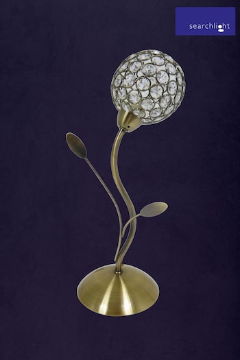 Searchlight Antique Brass Calavera Art Deco Table Lamp (491080) | £42