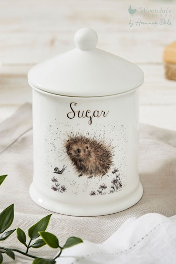 White Royal Worcester Wrendale Hedgehog Sugar Storage Jar (491152) | £24