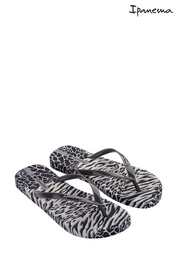 Ipanema Grey Animal Print Sandals (491424) | £25