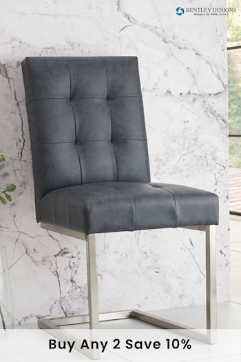 Bentley Designs Grey Set Of 2 Tivoli Upholstered Dining Chairs (491822) | £500