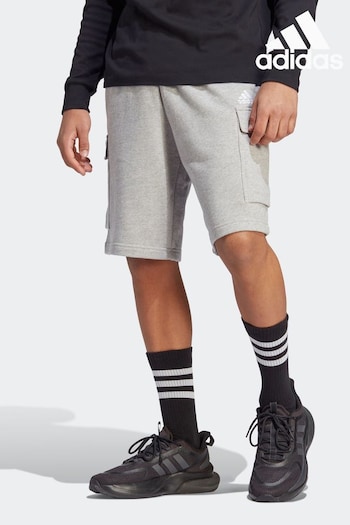 adidas Grey Essentials French Terry Cargo Shorts (492559) | £33