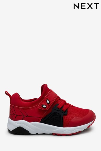 Red Spiderman Marvel Elastic Lace Trainers (492668) | £28 - £31