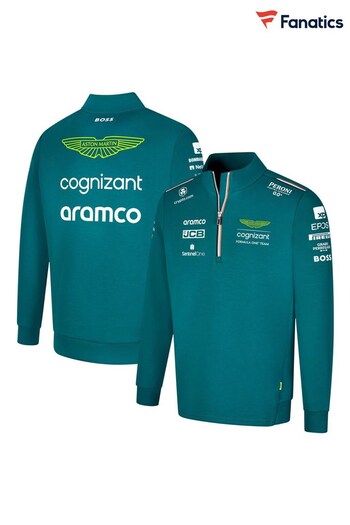 Fanatics Green Aston Martin Aramco Cognizant F1 2023 Official Team Mid Layer Sweatshirt (493208) | £105