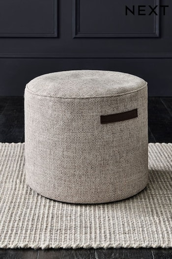 Mid Natural Chunky Weave Pouffe With Handles (493734) | £60