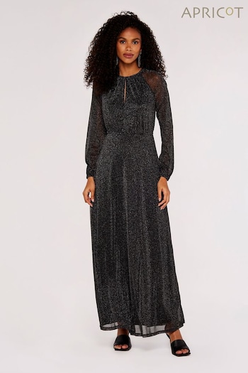 Apricot Black Mesh Raglan Maxi Dress (493742) | £45