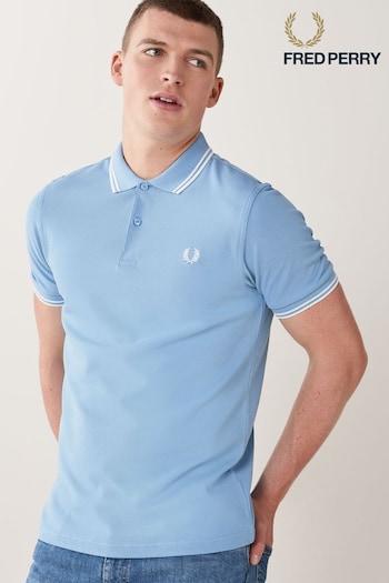 Fred Perry Mens Twin Tipped Polo Grey Shirt (493869) | £75