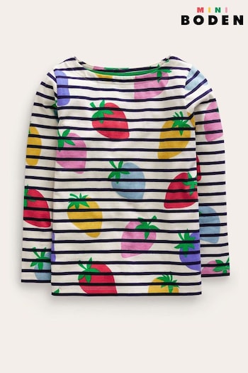 Boden Pink Fun Breton T-Shirt (493891) | £19 - £21