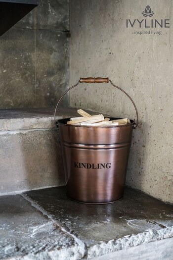 Ivyline Copper Antique Copper Kindling Bucket (494276) | £45