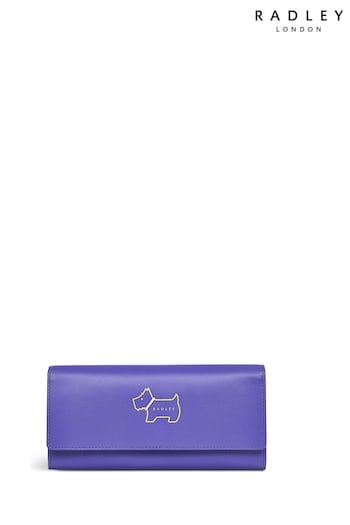 Radley London Large Purple Heritage Dog Outline Flapover Matinee Purse (496526) | £79
