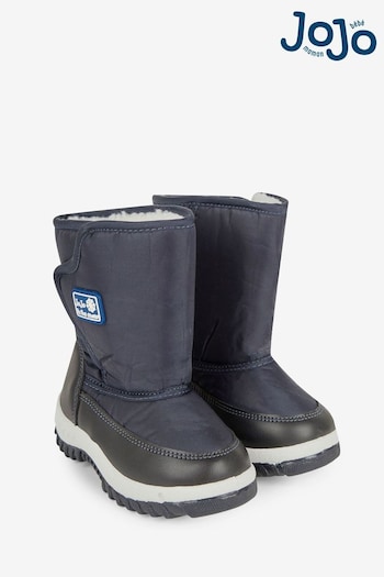 JoJo Maman Bébé Navy Cosy Snow Boots fit (496764) | £25.50
