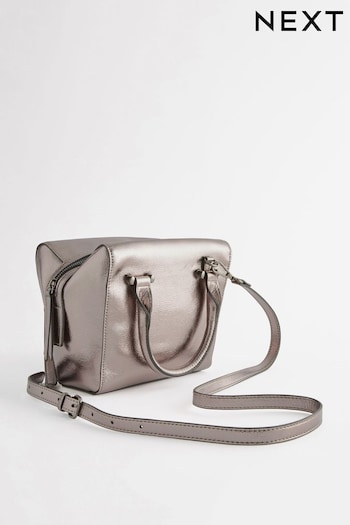 Pewter Mini Handheld Bowler Bag (497162) | £34