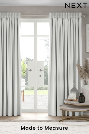 Light Grey Cotton Made to  Measure Curtains (497252) | £61