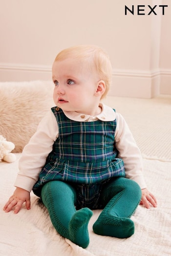 Blue Smart Baby Romper, Bodysuit And Tights 3 Piece Set (0mths-2yrs) (497469) | £24 - £26