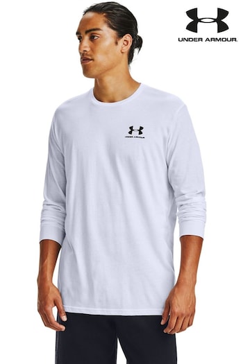 Under Armour White Left Chest Long Sleeve T-Shirt (497519) | £27
