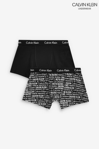 Calvin Klein Boys Modern Cotton Printed Trunks Two Pack (497712) | £28