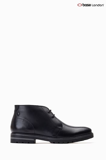 Base London Swan Lace Up Chukka Black Boots (498356) | £85