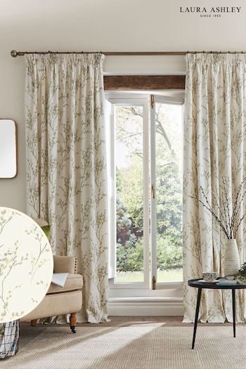 Laura Ashley Hedgerow Green Lined Curtains (498525) | £35 - £120