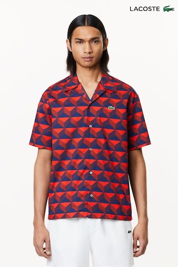 Lacoste mens Printed Short Sleeved Shirt (498610) | £125