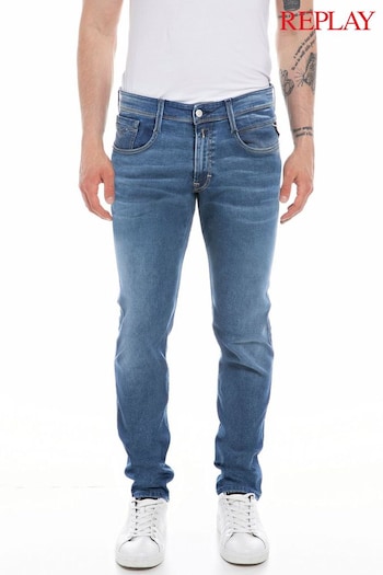 Replay Dark Blue Slim Fit Anbass light-wash Jeans (498931) | £180