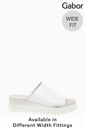Gabor Emily-Rose White Leather Sandals (499040) | £65