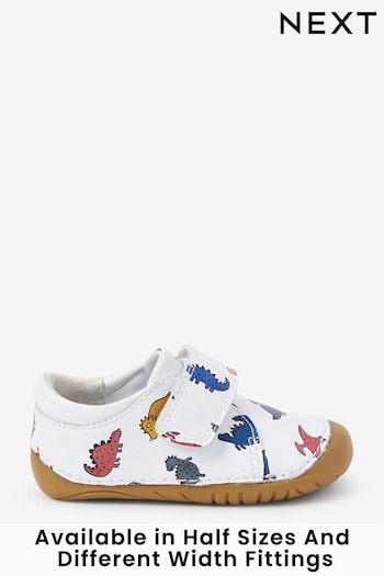 Dino Print Standard Fit (F) Crawler Shoes Levis (499208) | £24