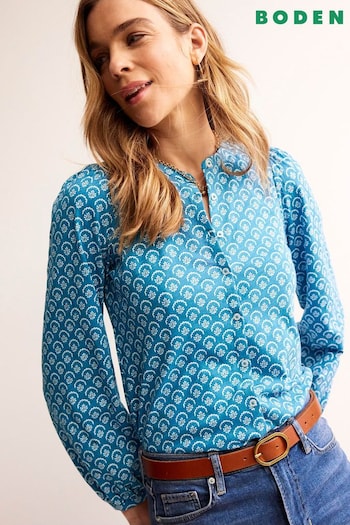 Boden Blue Marina Jersey Shirt (499265) | £50