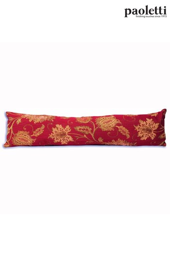 Riva Paoletti Burgundy Red Zurich Floral Jacquard Draught Excluder (499444) | £15