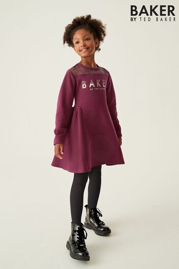 Baker by Ted Baker Plum Purple Sweat Dress (4AY843) | £36 - £41
