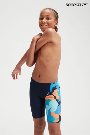 Speedo Long Blue Digital Allover V-Cut Jammer (4H8712) | £23