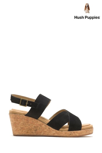 Hush Puppies Willow X Band Black Sandals (4HW625) | £80
