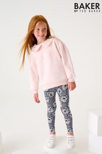 Baker by Ted Baker Pink Legging high-waisted and Collar Sweater Set (4JR537) | £38 - £43