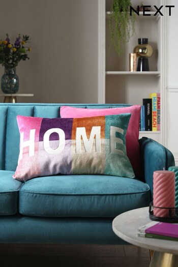 Multi Bright Cut Velvet Home Cushion (4NB207) | £26