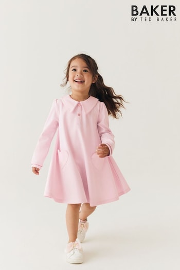 Baker by Ted Baker Pink Heart Ponte Dress (4PC352) | £30 - £35