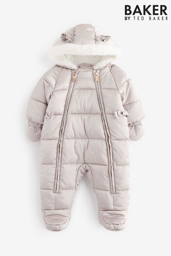 Baker by Ted Baker Oyster Shower Resistant Snowsuit With Mittens (4QC110) | £60 - £62