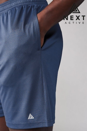 Blue Textured Active LOGO Shorts (4W0847) | £14