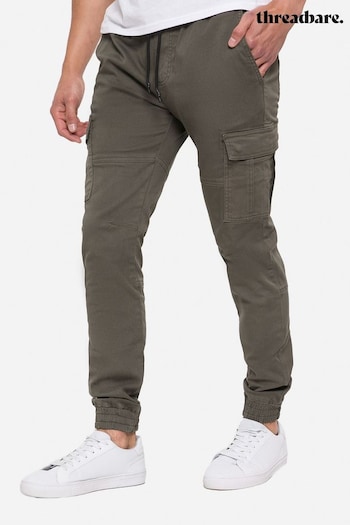 Threadbare Green Cuffed Cargo fitted Trousers (500375) | £30