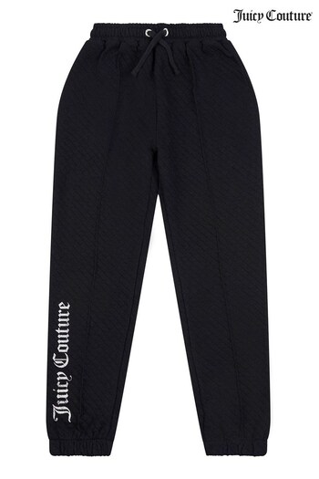 Juicy Couture Girls Quilted Loose Black Joggers (500630) | £60 - £78