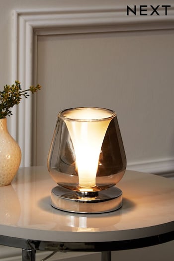 Smoke Grey Cooper Small Touch Lamp (500794) | £30