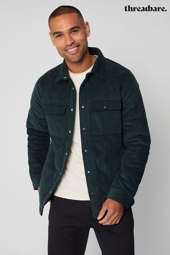 Threadbare Green Cord Overshirt With Quilted Lining (500820) | £35