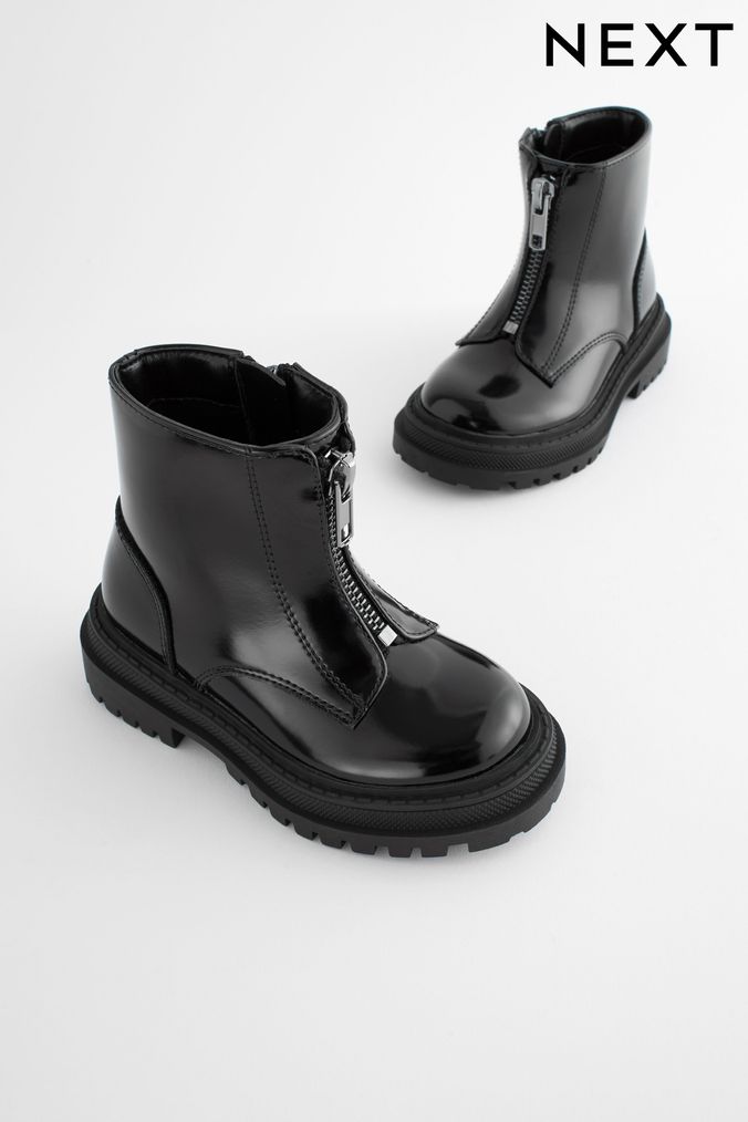 Next girls black boots 2025