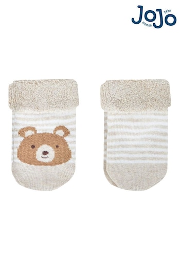 JoJo Maman Bébé Natural Bear 2-Pack Baby Socks (501068) | £5.50