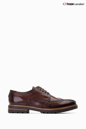 Base London Gibbs Lace Up Brogue Brown Shoes (501555) | £80