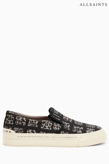 AllSaints Black Slip Cube Low Top Shoes (501573) | £119