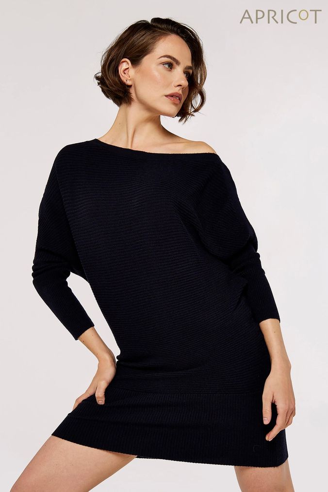 Buy Women s Round Neck Bodycon 3 4 Sleeve Knitwear Online Next UK