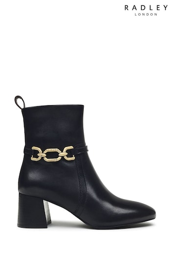 Radley London Cavendish Close Chunky Chain Ankle Black Boots workers (502067) | £179