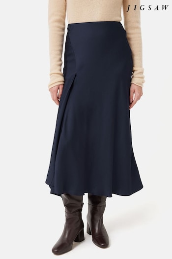 Jigsaw Satin Bias Asymmetric Skirt (502185) | £125