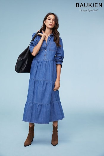 Baukjen Blue Mel Organic Dress (502829) | £169
