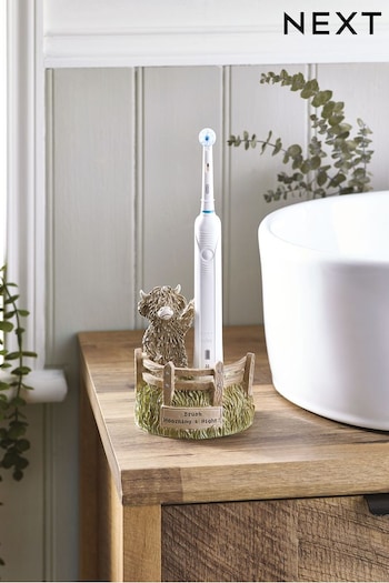 Natural Hamish The Highland Cow Electric Toothbrush Holder (503191) | £12