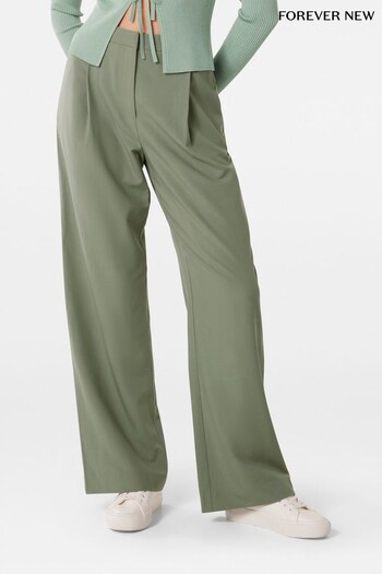 Forever New Green Lyla Wide Leg Trousers Says (504253) | £25