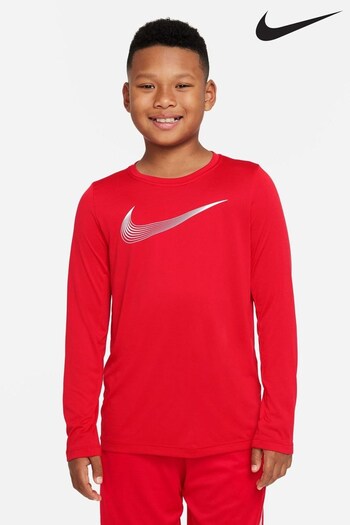Nike Red Long Sleeved Base Layer Training Top (504339) | £23
